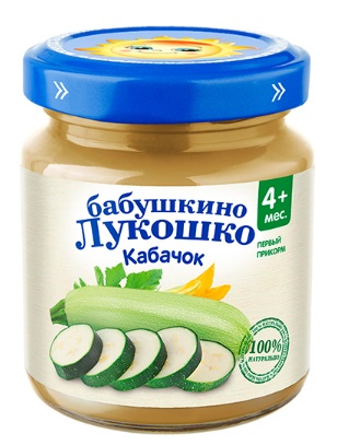 Бабушкино Лукошко пюре кабачок, 100г