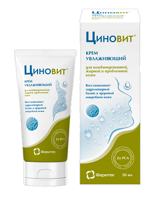 Циновит крем для комбинированной жирной проблемной кожи увлажняющий 50мл