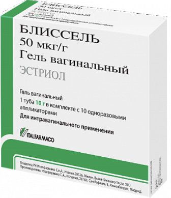 Блиссель, гель вагинальный 50 мкг/г, 10 г в комплекте с аппликаторами 10 шт