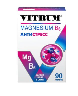 Витрум Магний В6, таблетки, покрытые оболочкой, 90 шт БАД