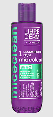 Librederm Miceclean Sebo (Либридерм) мицеллярная вода для жирной и комбинированной кожи лица, 200мл