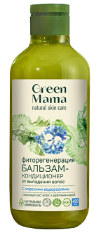 Green Mama (Грин Мама) Морской сад бальзам-кондиционер фиторегенерация от выпадения волос с морскими водорослями, 400мл