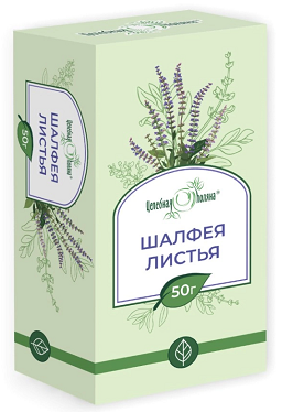 Шалфей листья Целебная поляна, пачка 50г БАД