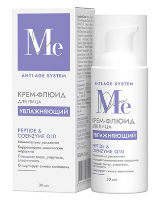 Mediva (Медива) Anti-age System крем-флюид для лица увлажняющий пептид и коэнзим Q10, 30мл