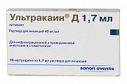 Купить ультракаин д, раствор для инъекций 40мг/мл, картридж 1,7мл 10шт в Павлове