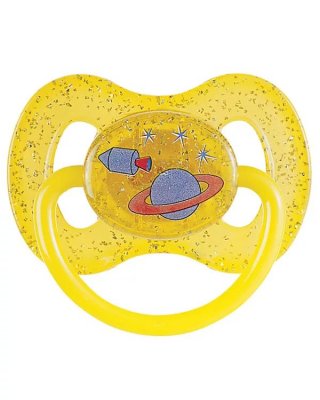 Купить canpol (канпол) пустышка круглая латексная 6-18 месяцев space желтая 1 шт в Павлове