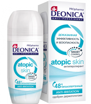 Купить deonica (деоника) дезодорант антиперспирант atopic skin, 50 мл в Павлове