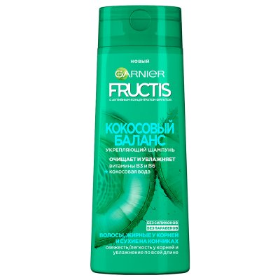Купить garnier fructis (гарньер фруктис) шампунь для волос укрепляющий кокосовый баланс 400мл в Павлове