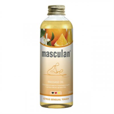 Купить masculan (маскулан) масло массажное тонизирующее цитрус, 200мл в Павлове
