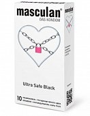 Купить masculan (маскулан) презервативы утолщенные черного цвета black ultra safe 10шт в Павлове