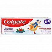 Купить колгейт (colgate) зубная паста детская с фтором с 6-9 лет вкус клубника-мята, 60мл в Павлове