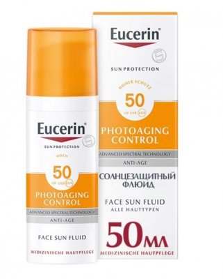 Купить eucerin photoaging control (эуцерин) флюид для лица солнцезащитный 50 мл spf50+ в Павлове