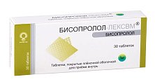 Купить бисопролол-лексвм, таблетки, покрытые пленочной оболочкой 5мг, 30 шт в Павлове