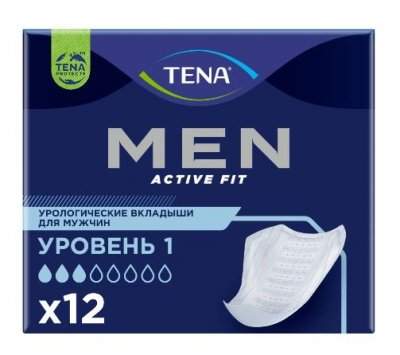Купить tena (тена) прокладки, men active fit уровень 1, 12 шт в Павлове