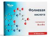 Купить фолиевая кислота с витамином в12, в6, таблетки 50 шт бад в Павлове