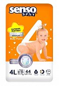 Купить senso baby simple (сенсо бейби) подгузники-трусики для детей, размер 4l (9-14кг), 44 шт в Павлове