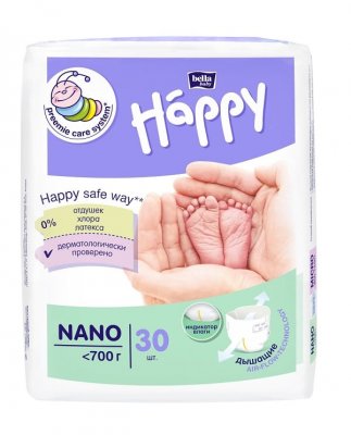 Купить bella baby happy (белла) подгузники для недоношенных детей размер нано до 700г 30 шт в Павлове