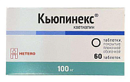 Купить кьюпинекс, таблетки, покрытые пленочной оболочкой 100мг, 60 шт в Павлове