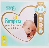 Купить pampers premium care (памперс) подгузники 1 для новорожденных 2-5кг, 102шт в Павлове