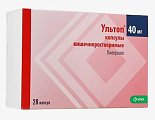 Купить ультоп, капсулы кишечнорастворимые 40мг, 28 шт в Павлове
