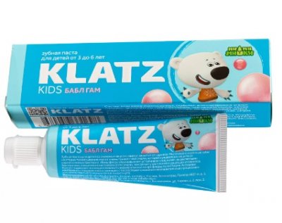 Купить klatz (клатц) зубная паста мимимишки для детей 3-6лет бабл гам, 40мл в Павлове