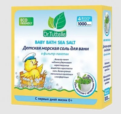 Купить dr.tuttelle (доктор туттелле) соль для ванны морская детская с целебными травами, 1000г в Павлове