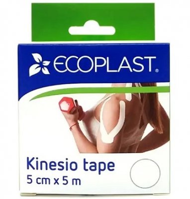 Купить ecoplast лента фиксирующая кензио тейп 5см х 5м белый в Павлове