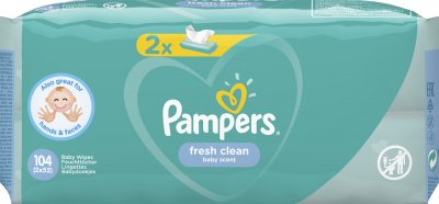 Купить pampers baby fresh clean (памперс) салфетки влажные, 52шт (в комплекте 2 упаковки) в Павлове