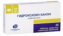 Купить гидроксизин-канон, таблетки, покрытые пленочной оболочкой 25мг, 25шт в Павлове