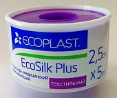 Купить ecoplast ecosilk plus медицинский фиксирующий текстильный 2,5см х 5м в Павлове
