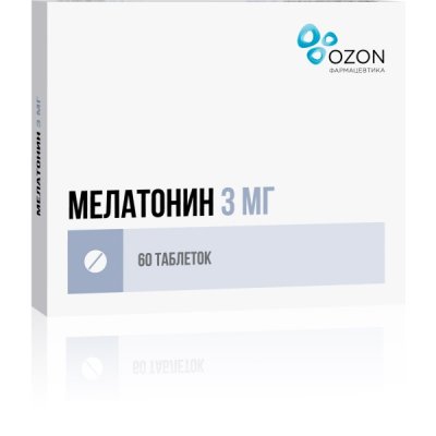 Купить мелатонин, таблетки, покрытые пленочной оболочкой 3мг, 60 шт в Павлове