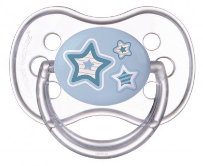 Купить canpol (канпол) пустышка круглая силиконовая 6-18 месяцев newborn baby голубая 1 шт в Павлове