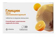 Купить глицин с витаминами в витатека, таблетки для рассасывания со вкусом апельсина 30шт бад в Павлове