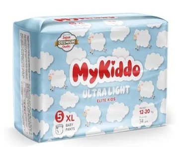 Mykiddo elite kids (Майкиддо) трусики-подгузники детские 12-20 кг размер XL 34 шт.