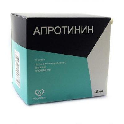 Купить апротинин, раствор для внутривенного введения 10000кие/мл, ампулы 10мл, 25 шт в Павлове