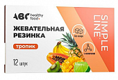 Купить abc healthy food (abc хэлси фуд) жевательная резинка без сахара, тропик таблетки 12шт  в Павлове