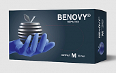 Купить перчатки benovy нитриловые нестерильные неопудренные текстурированные на пальцах размер м 50 пар, сиренево-голубые в Павлове