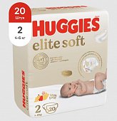 Купить huggies (хаггис) подгузники elitesoft 2, 4-6кг 20 шт в Павлове