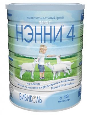 Купить нэнни 4 смесь на основе натурального козьего молока с пребиотиками с 18 месяцев, 800г в Павлове