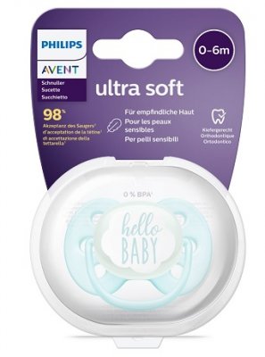 Купить avent (авент) пустышка силиконовая ultra soft для мальчиков 0-6 месяцев 1 шт (scf522/01) в Павлове