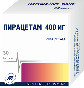 Пирацетам, капсулы 400мг, 30 шт