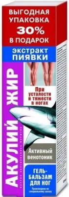 Купить акулий жир гель-бальзам для ног экстракт пиявки, 125мл в Павлове
