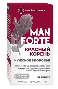 Красный корень Мужское здоровье Man Forte Алтайвитамины, капсулы 436мг 60шт БАД