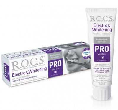 Купить рокс (r.o.c.s) зубная паста pro electro & whitening mild mint, 135г в Павлове