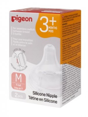Купить pigeon softouch peristaltic plus (пиджен) соска силиконовая для бутылочки с 3 месяцев, размер m 3 шт в Павлове