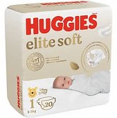 Купить huggies (хаггис) подгузники elitesoft 1, 3-5кг 20 шт в Павлове