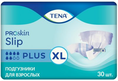 Купить tena (тена) подгузники, proskin slip plus размер xl, 30 шт в Павлове