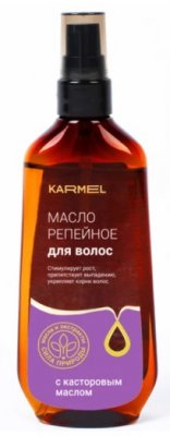 Купить karmel (кармель) масло для волос репейное с касторовым маслом, 100мл в Павлове