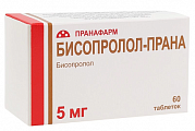 Купить бисопролол-прана, таблетки, покрытые пленочной оболочкой 5мг, 60 шт в Павлове
