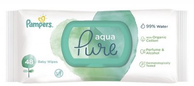 Купить pampers aqua pure (памперс) салфетки влажные, 48шт в Павлове
